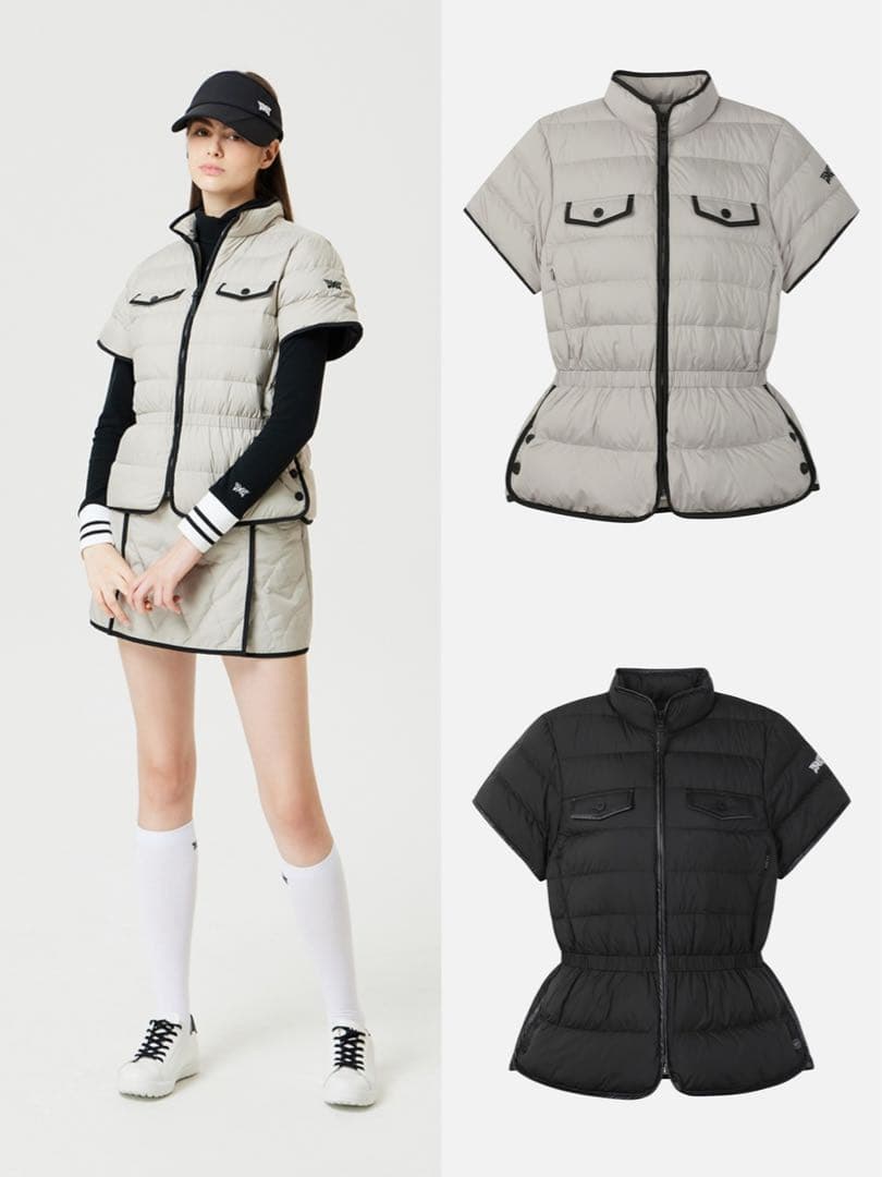 PXG ゴルフウェア レディース半袖 ダウンジャケット スカート上下2点