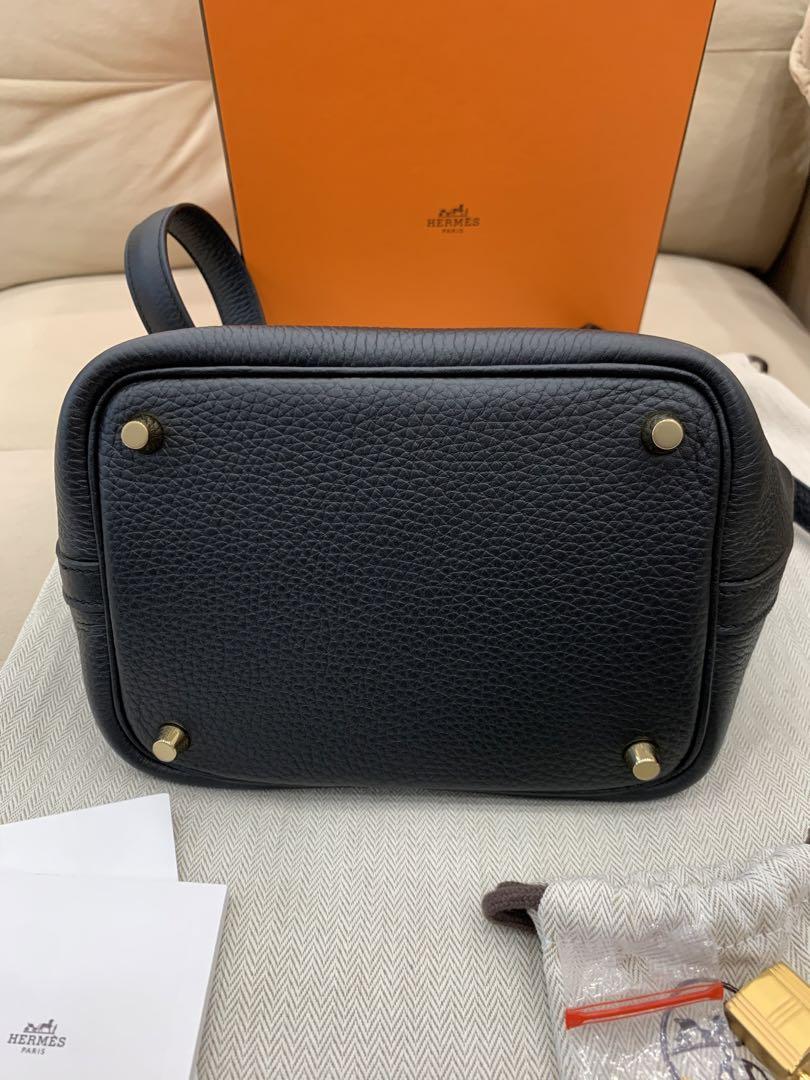 HERMES エルメス ハンドバッグ ピコタンロック 18 PM 黒