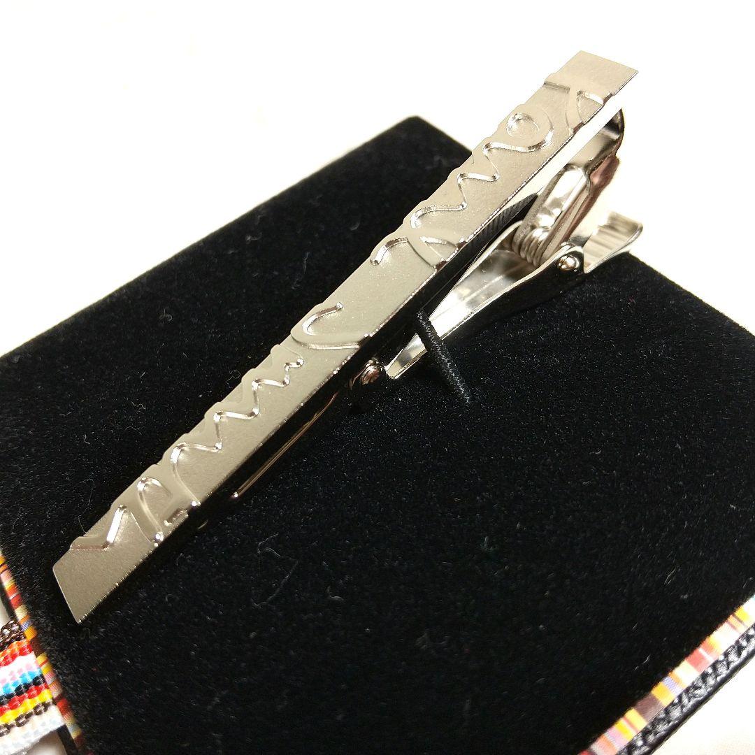 美品　ポールスミス　筆記ロゴ　ネクタイピン　シルバー　箱付き