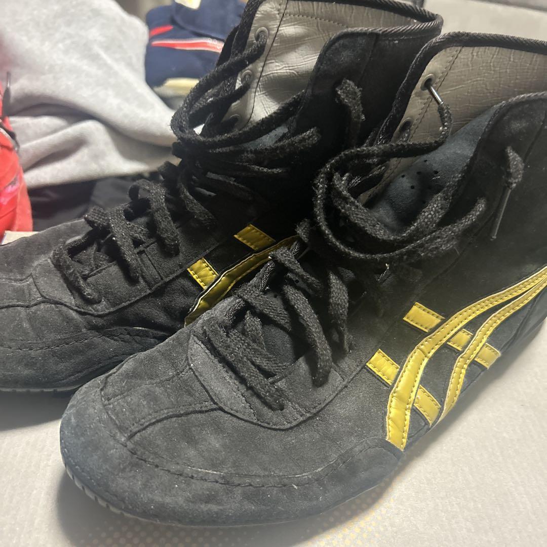 ASICSレスリングシューズオーダー黒金