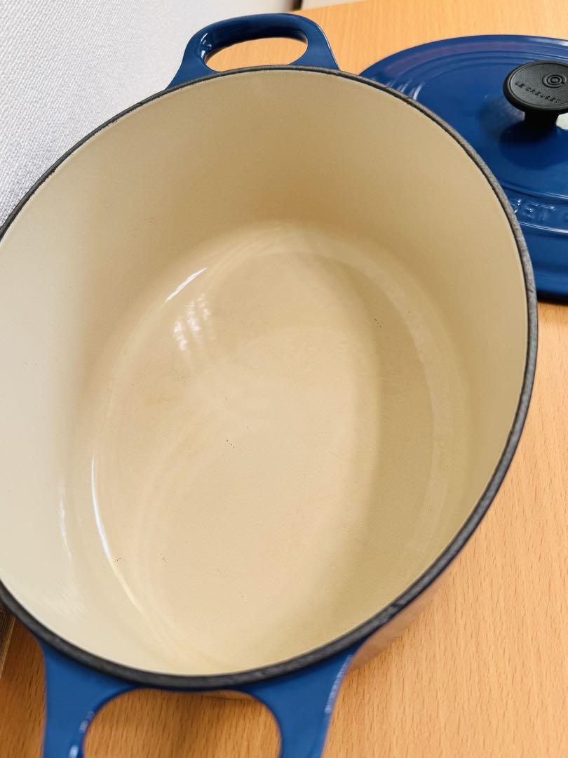 LE CREUSET ルクルーゼ ココット オーバル 25cm 両手鍋 ブルー