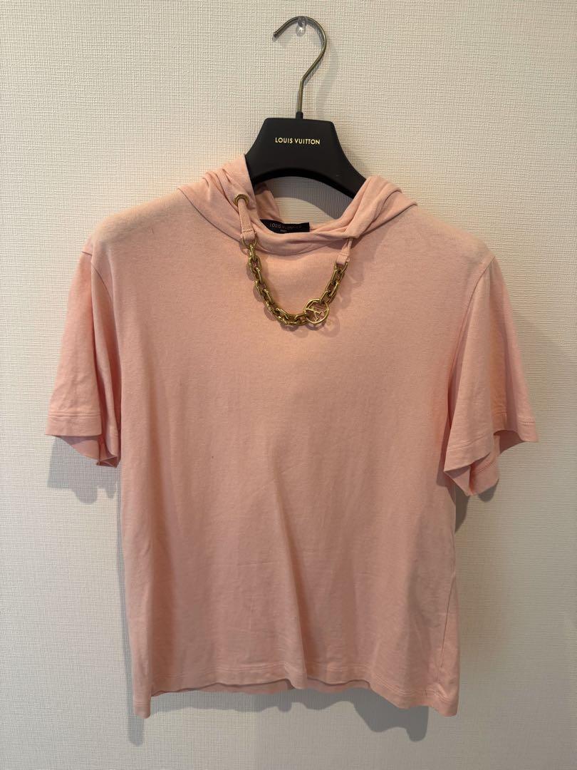 ♡ルイヴィトン 23AW RW232D フーテッドチェーン装飾Tシャツ ♡ ♡ルイヴィトン 23AW RW232D フーテッドチェーン装飾Tシャツ