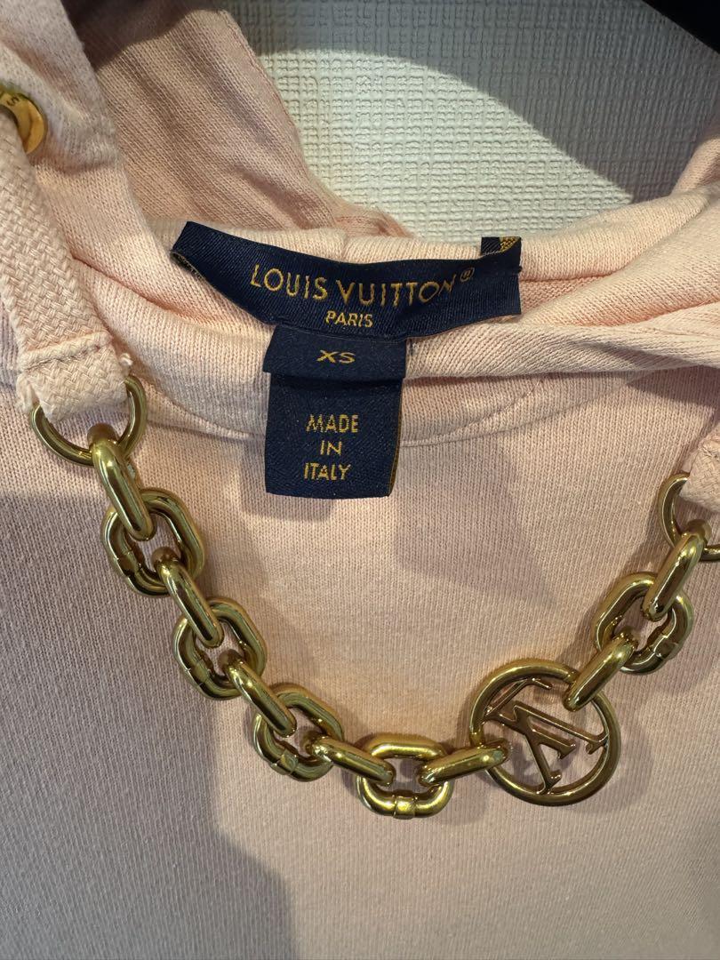 ♡ルイヴィトン 23AW RW232D フーテッドチェーン装飾Tシャツ ♡ ♡ルイヴィトン 23AW RW232D フーテッドチェーン装飾Tシャツ