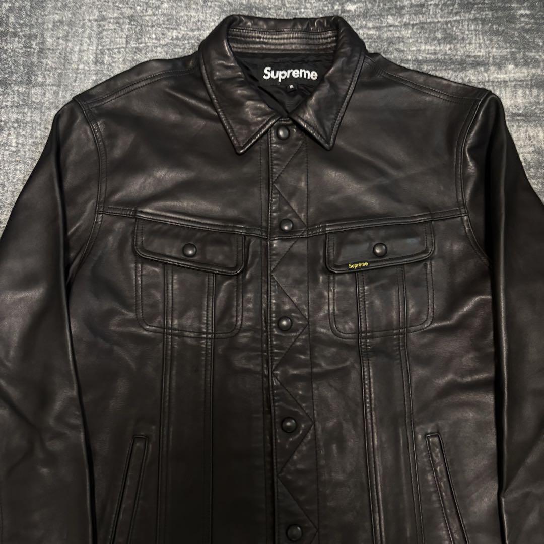 専用supreme leather tracker jacket schott