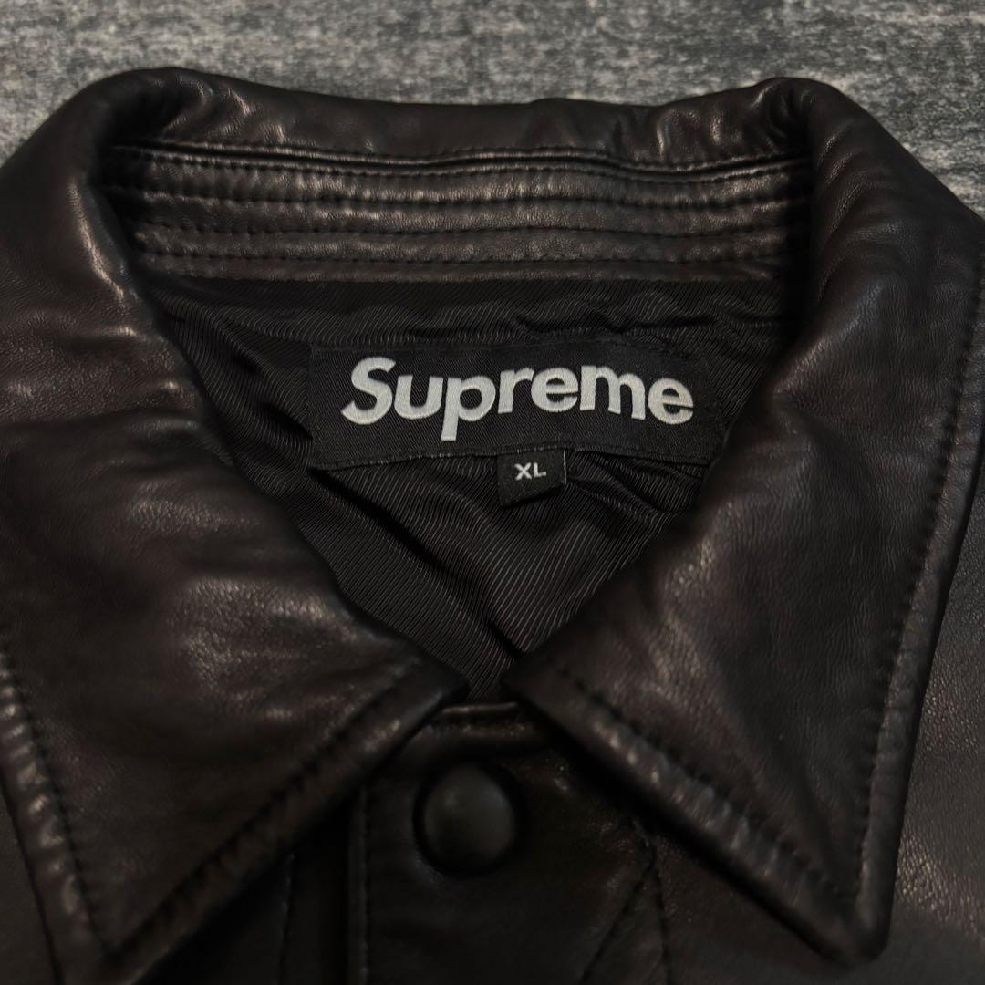 専用supreme leather tracker jacket schott