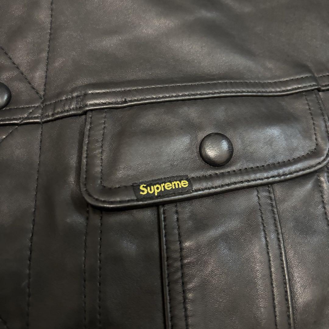 専用supreme leather tracker jacket schott