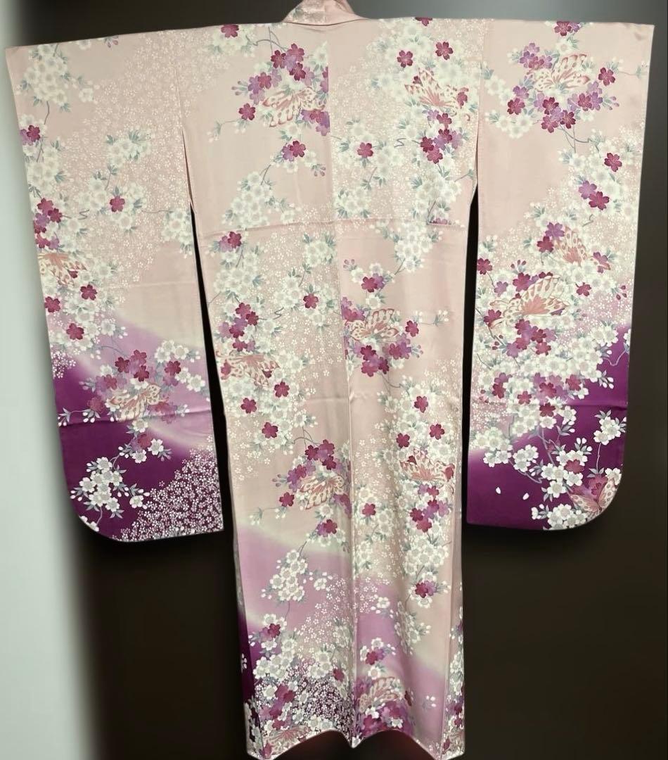 振袖セット 振袖 長襦袢 袋帯 桜 蝶 やまと 半襟付き ピンクずくし 正絹 振袖セット 振袖 長襦袢 袋帯 桜 蝶 やまと 半襟付き ピンクずくし 正絹