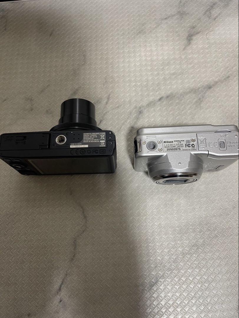 OLYMPUS Nikonコンパクトデジタルカメラ 2台セットジャンク品 OLYMPUS Nikonコンパクトデジタルカメラ 2台セットジャンク品