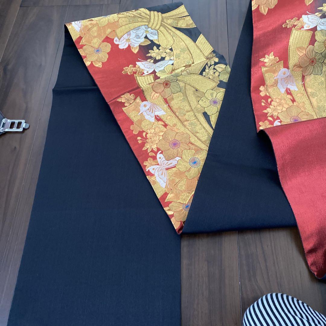 振袖　帯　帯揚げ　帯締め　髪飾り　草履　6点セット