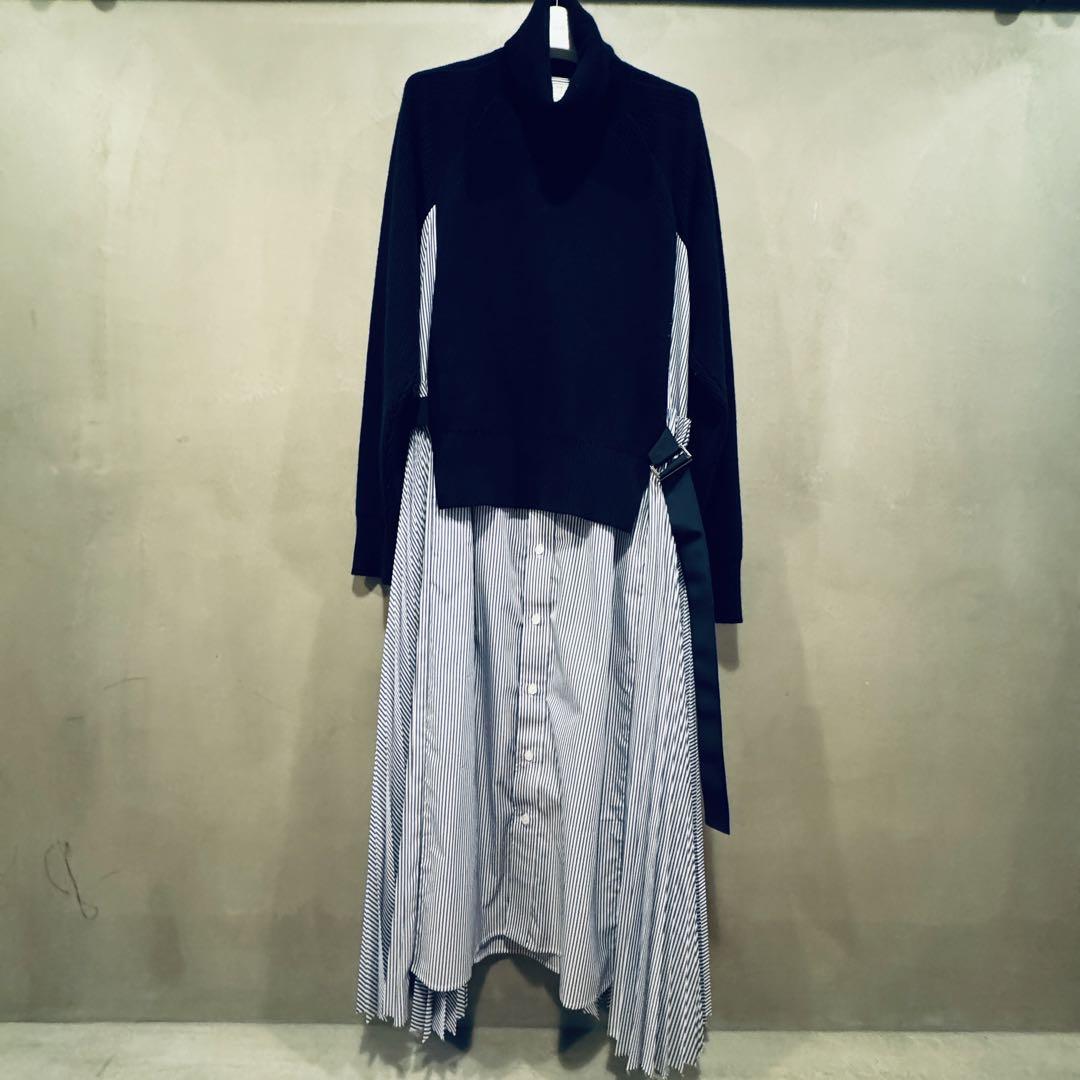 値下げsacai サカイロングスリーブドレス