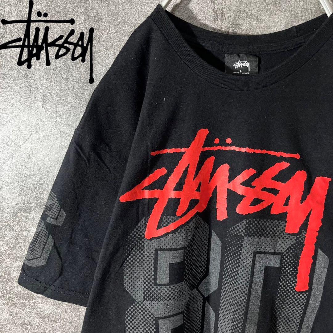 [大人気]　ステューシー　Tシャツ　ビックプリント◎　ストックロゴ　存在感◎