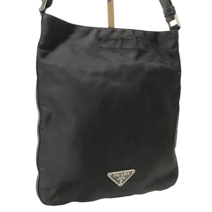 最新品即納 人気サイズ 肩掛け 三角プレート 黒 w8y9N-m86945117390 PRADA ナイロンショルダーバッグ 限定セール2022