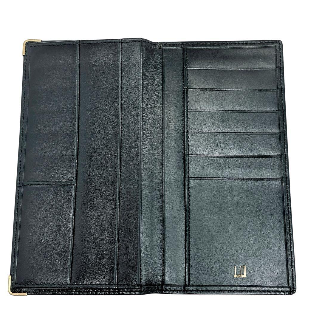 美品✨ダンヒル レザー 本革 ロゴ 長財布 ウォレット 札入れ