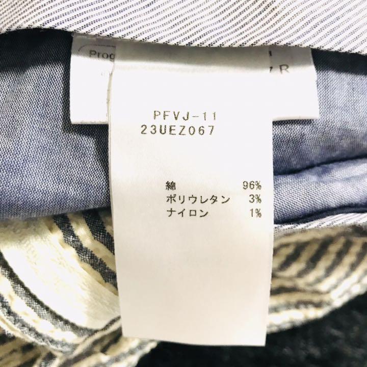ホワイト系,L【ギフト】 TAGLIATOREタリアトーレ・シアサッカー・Blue×offwhite・48 スラックス パンツホワイト系L¥8,