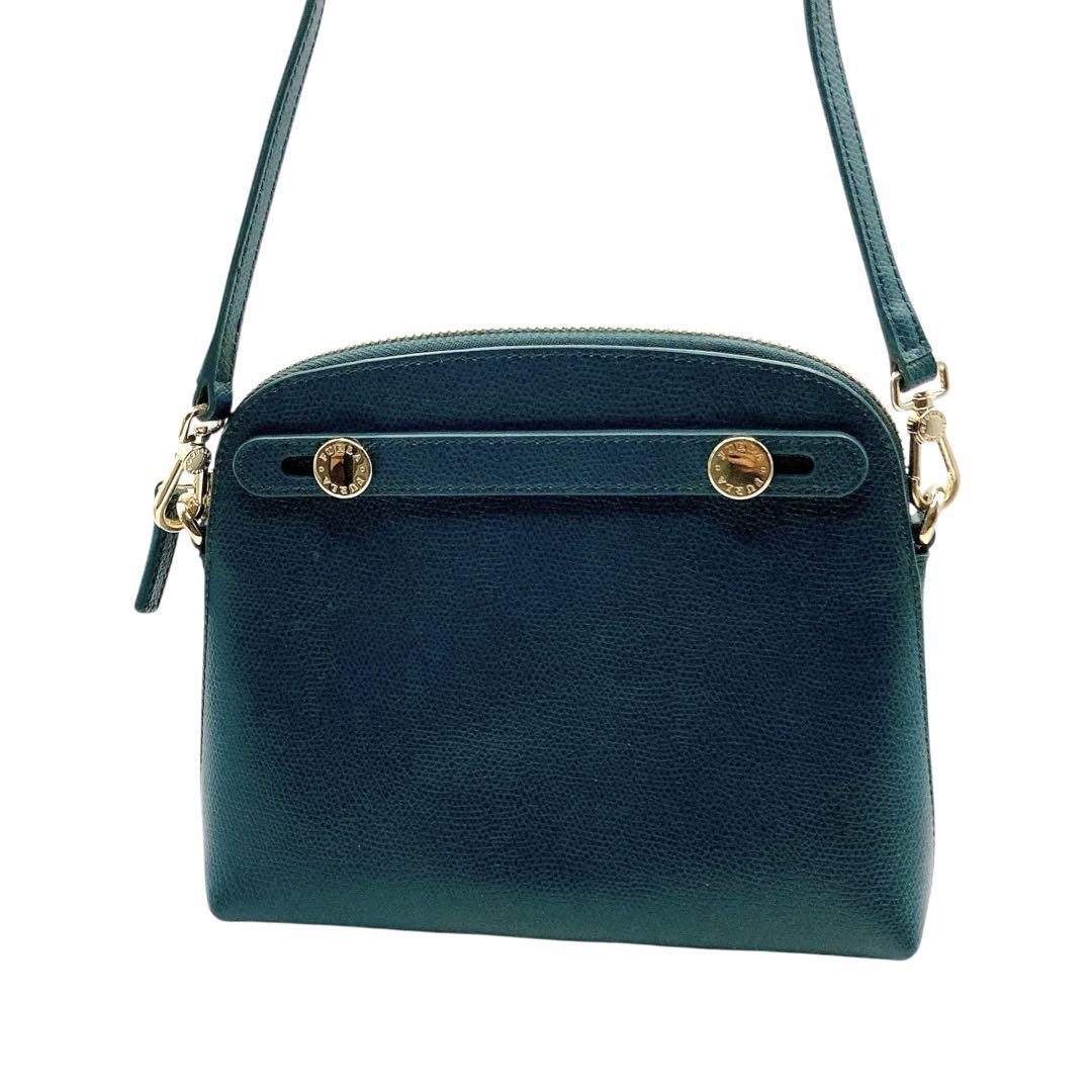 極美品✨FURLA フルラ　パイパー　ショルダーバッグ　グリーン　ミニ　斜め掛け