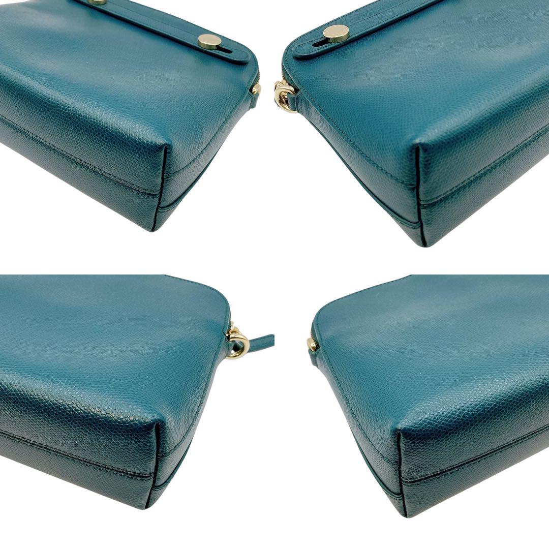 極美品✨FURLA フルラ　パイパー　ショルダーバッグ　グリーン　ミニ　斜め掛け
