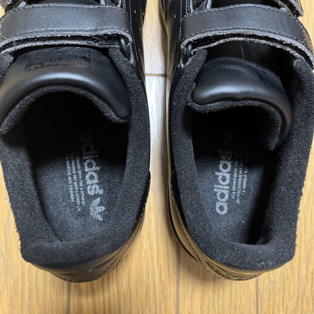アディダス STAN SMITH 本革スタンスミス ベルクロ 27cm ブラック 靴