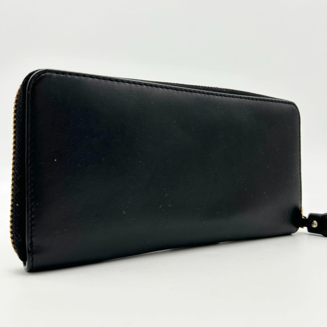 極美品】アニヤハインドマーチ 長財布 ウィンク スマイル 黒