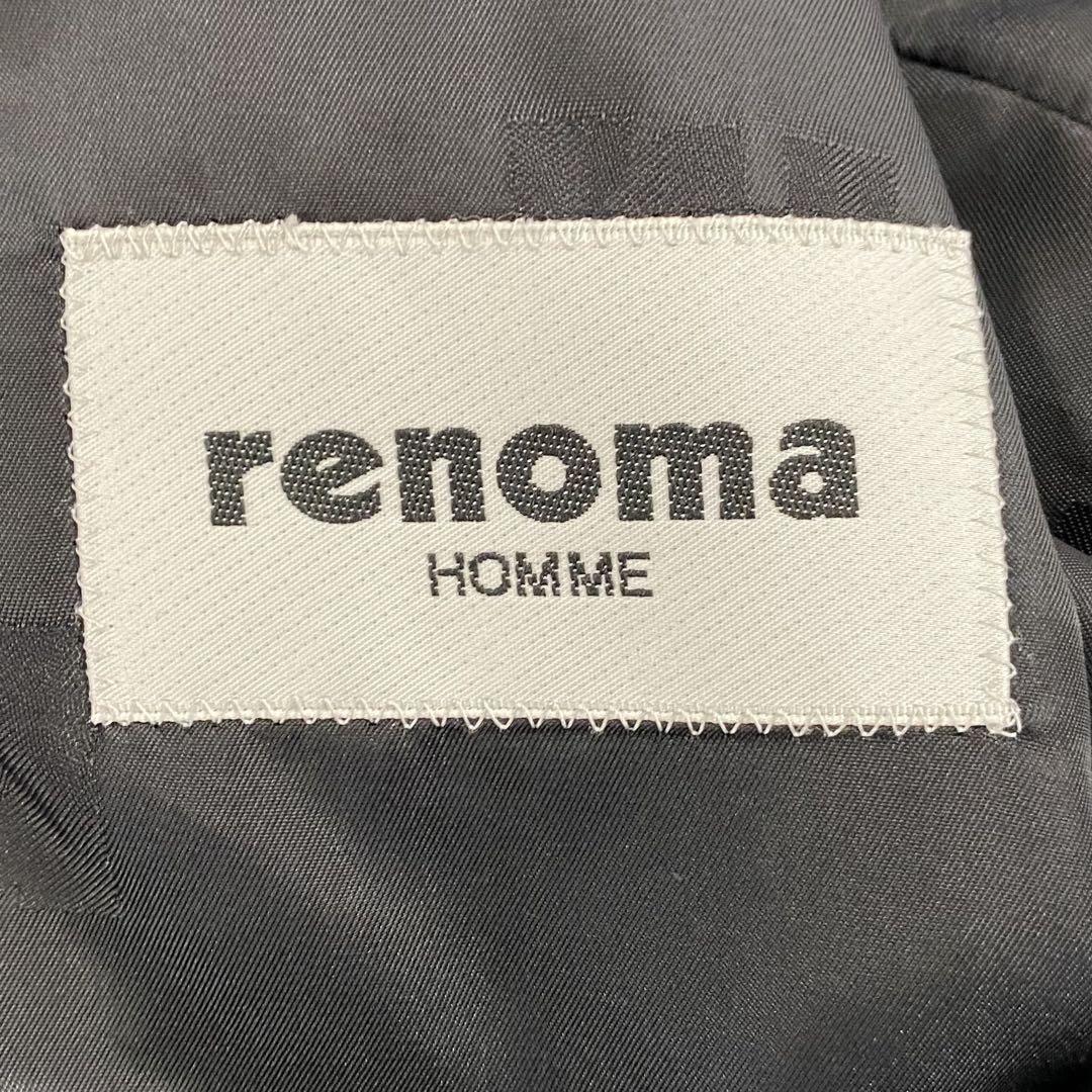 renoma レノマ セットアップ 3ピーススーツ 総柄ネイビー ビジネススーツ