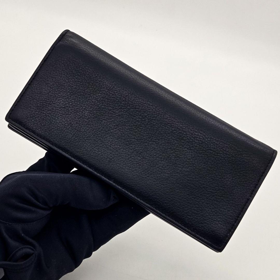 D.O 長財布 YSL カサンドラ レザー ブラック ビジネス 二つ折り