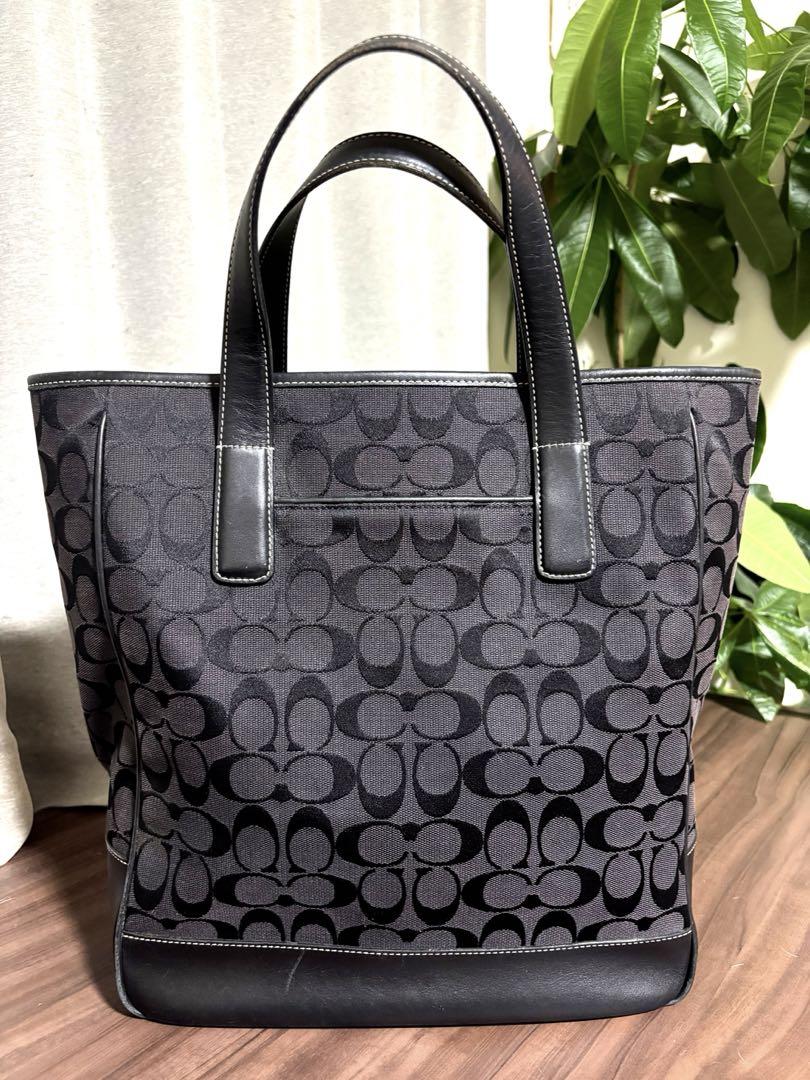 美品　COACH コーチ シグネチャー キャンパス トートバッグ　6093