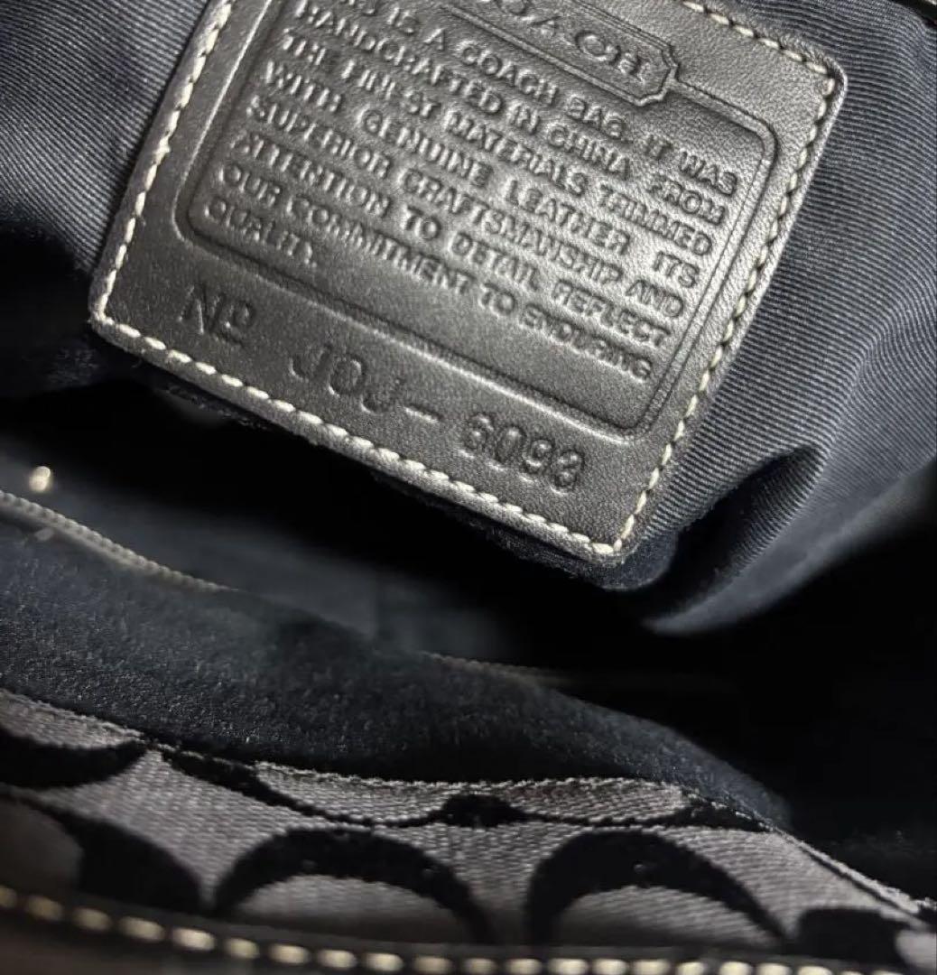 美品　COACH コーチ シグネチャー キャンパス トートバッグ　6093