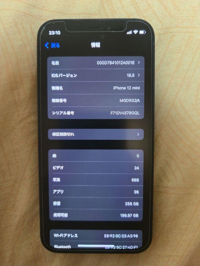IPhone 12 mini 256GB　SIMフリー