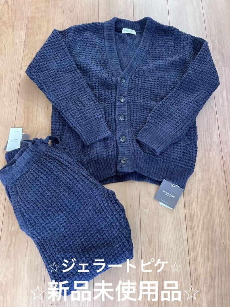 ジェラートピケオム メンズ Mサイズ ルームウェアセット ネイビー新品未使用
