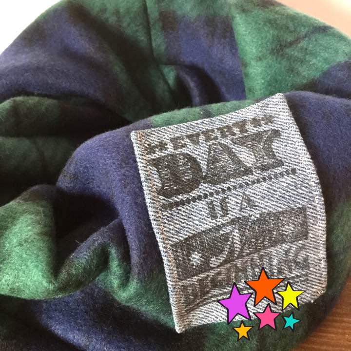 オーダー再開♡お名前入りデニムタグ☺ネックウォーマー キッズ メンズ