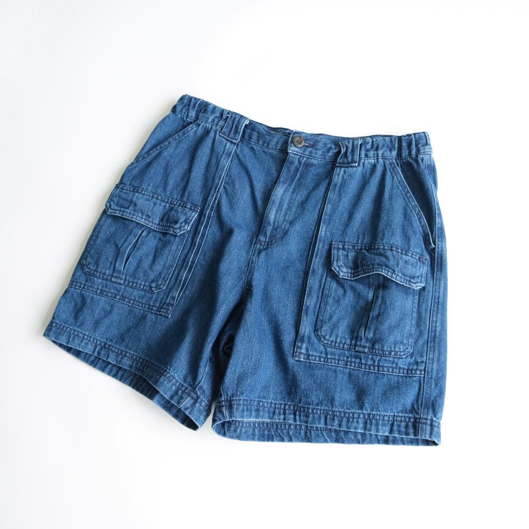 Croft&Barrow デニムカーゴショートパンツ　青　34 古着