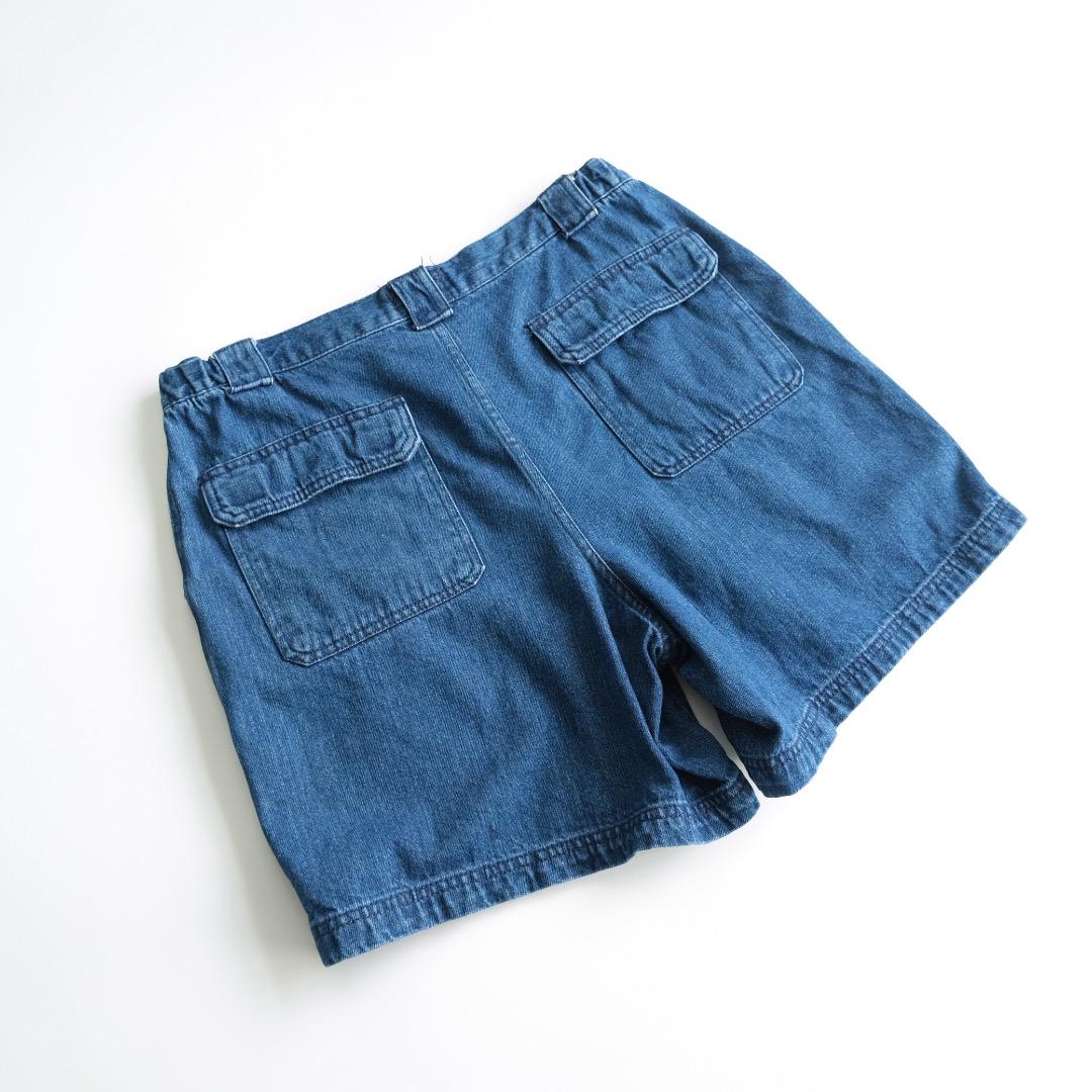 Croft&Barrow デニムカーゴショートパンツ　青　34 古着