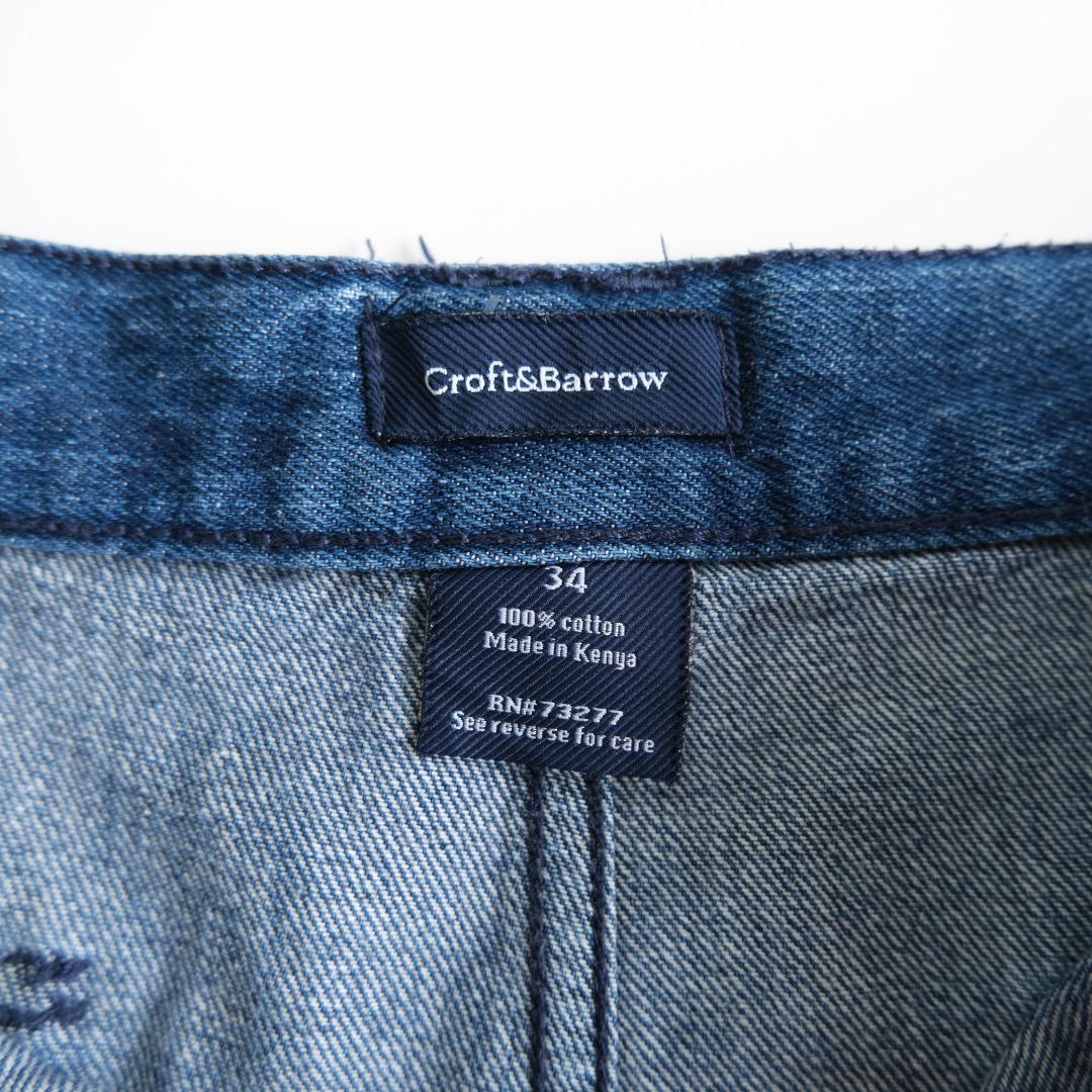 Croft&Barrow デニムカーゴショートパンツ　青　34 古着
