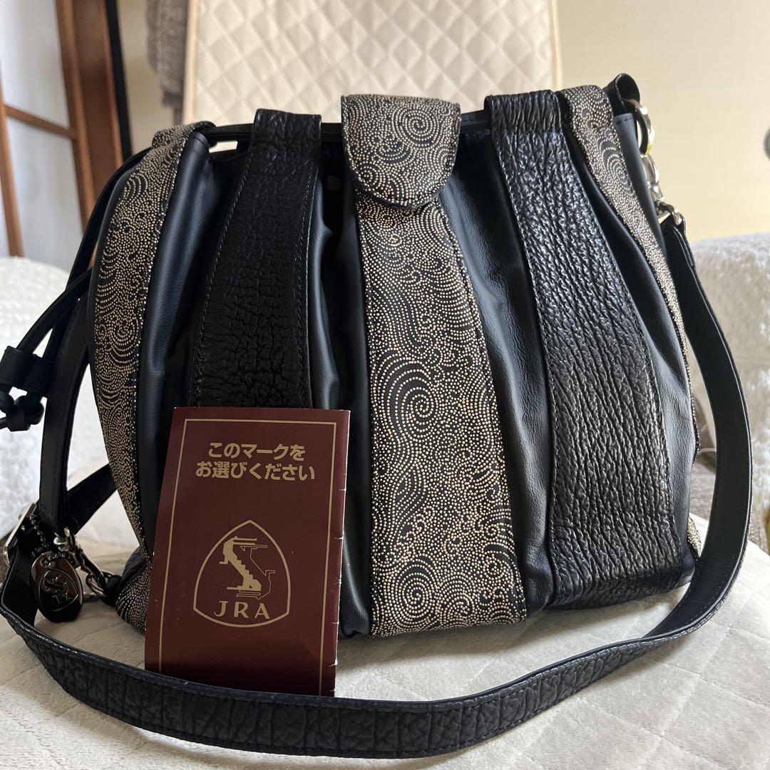 JRA シャークスキン ワンショルダーバッグ 巾着 トートバッグ