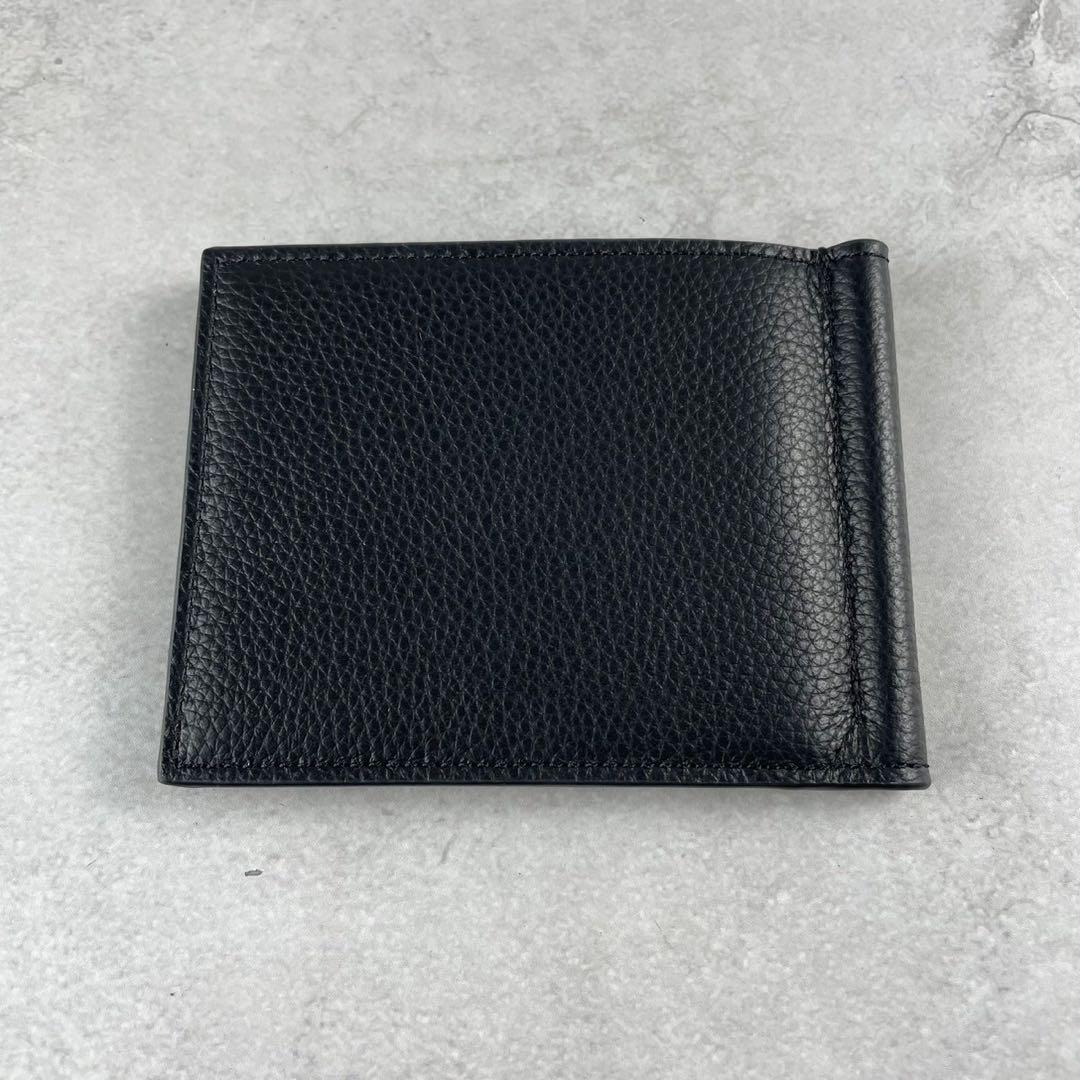 未使用保管品】 ディオールオム マネークリップ ネイビー レザー