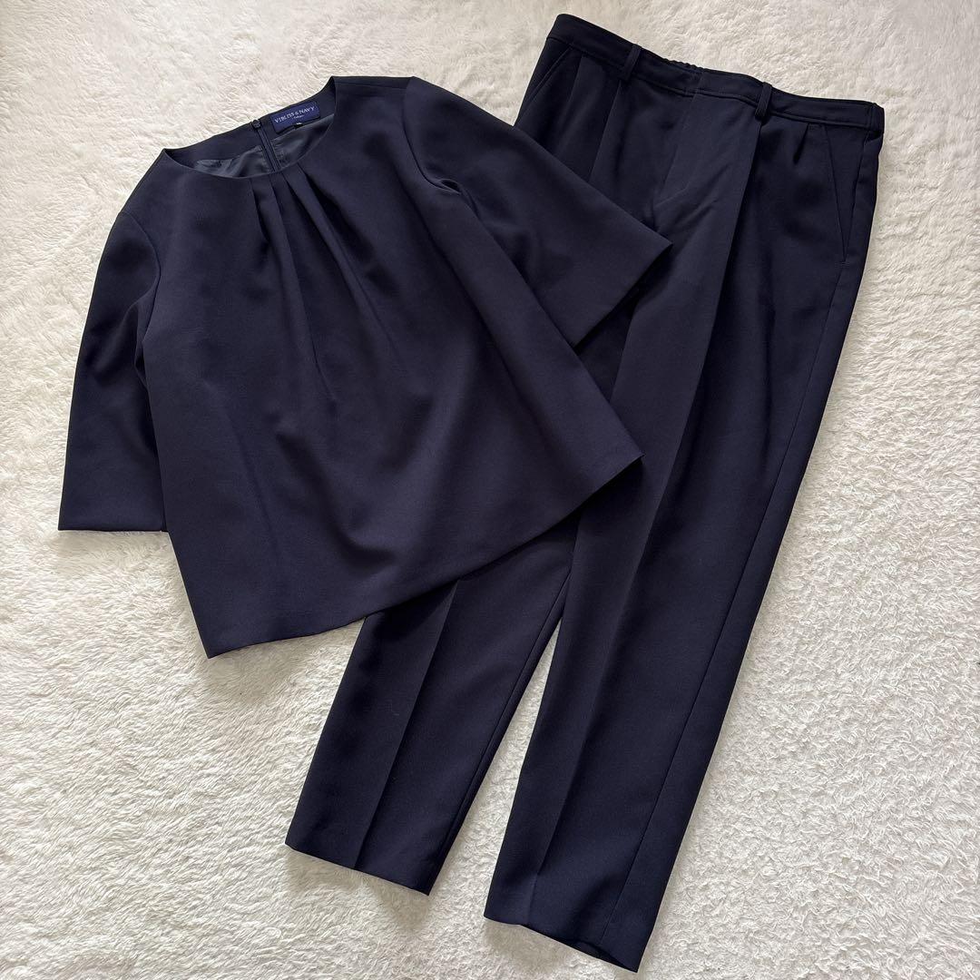 VIBLISS&NAVY パンツセットアップ　ウォッシャブル　大きいサイズ