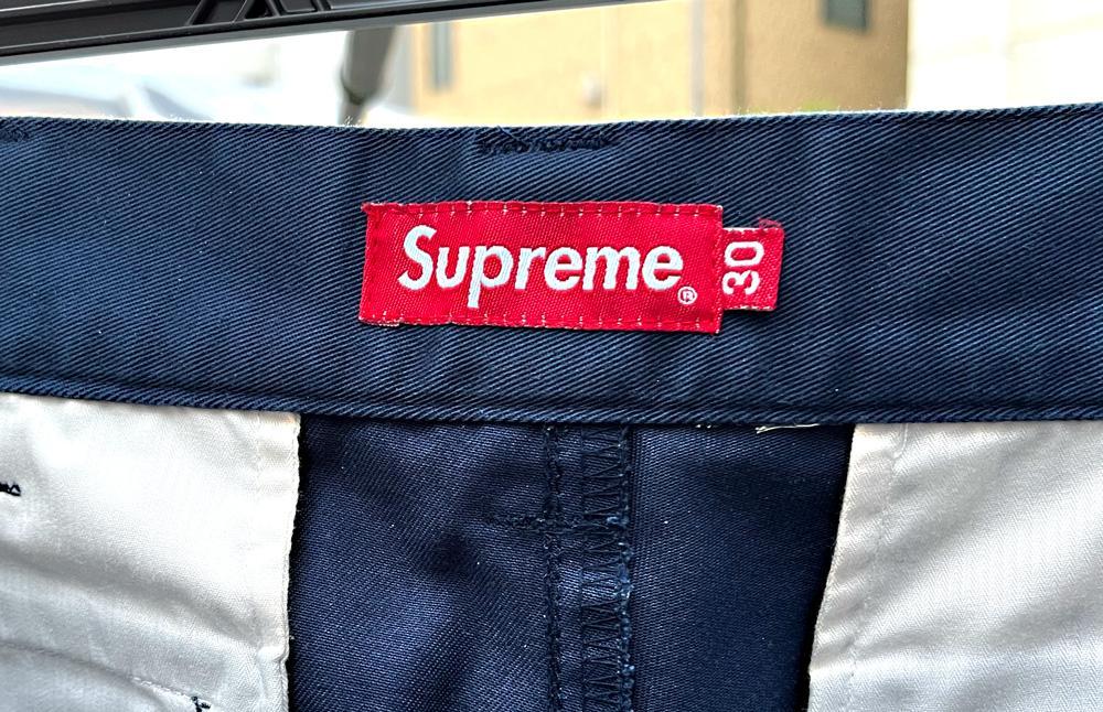 Supreme ネイビー チノパン サイズ30
