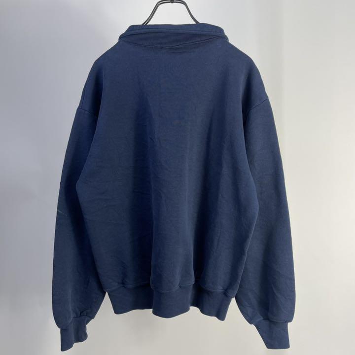 総合1位 90s ハーフジップ 襟付き ネイビー M o6lVF-m86971815815 JERZEES ジャージーズ 無地 低価限定品