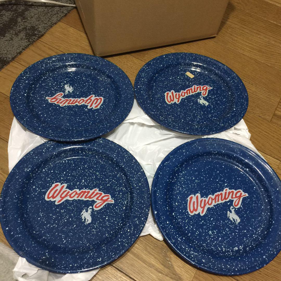wyoming ホーロー 皿 キャンプ 4枚セット