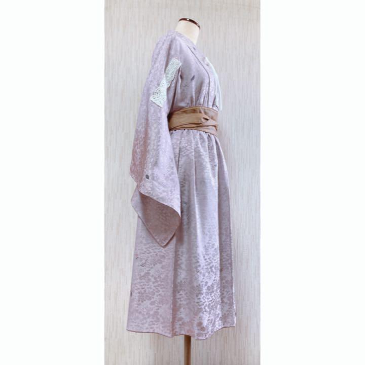 展示品◇着物リメイク◇ セットアップホワイト花柄レース