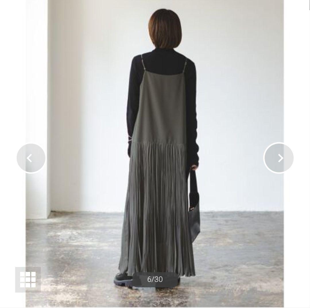シアーシフォンプリーツキャミワンピース