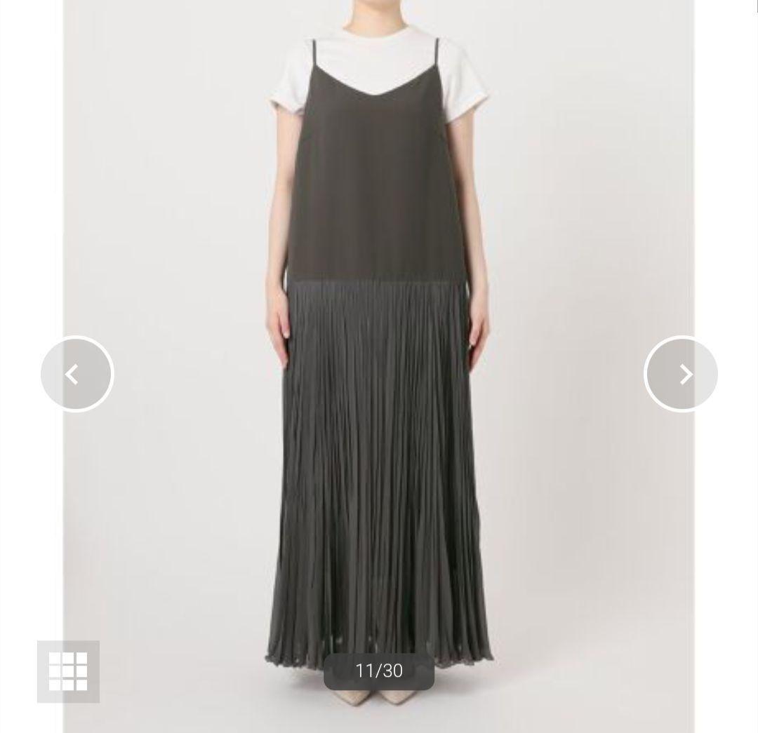 シアーシフォンプリーツキャミワンピース
