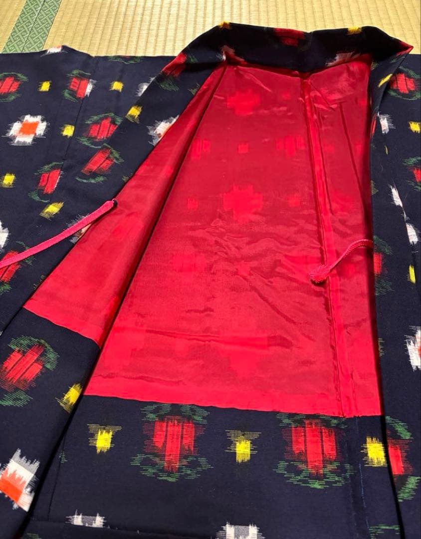 アンサンブル 着物 紺色 昭和レトロ アンサンブル 着物 紺色 昭和レトロ