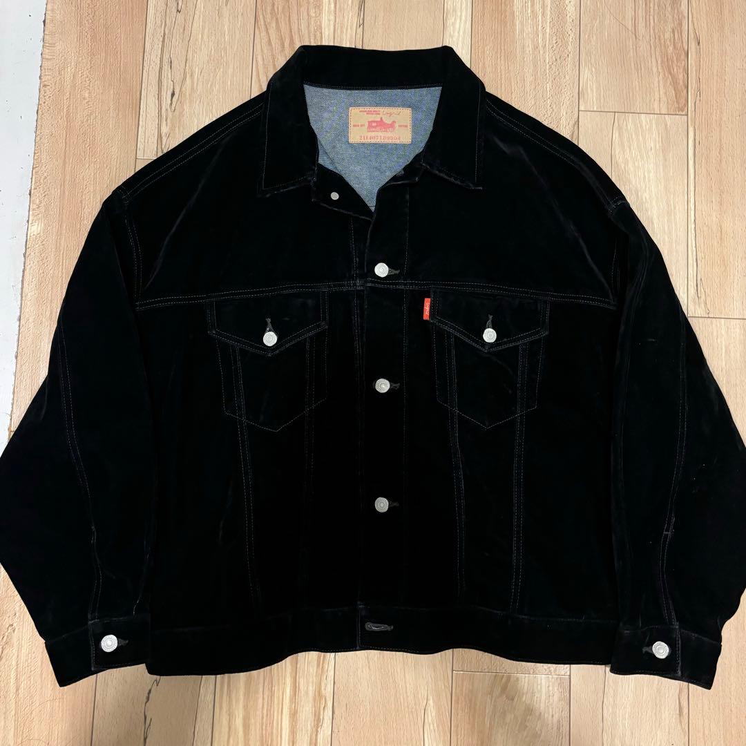 Ungrid フロッキー起毛デニムジャケット 黒 SIZE Ungrid