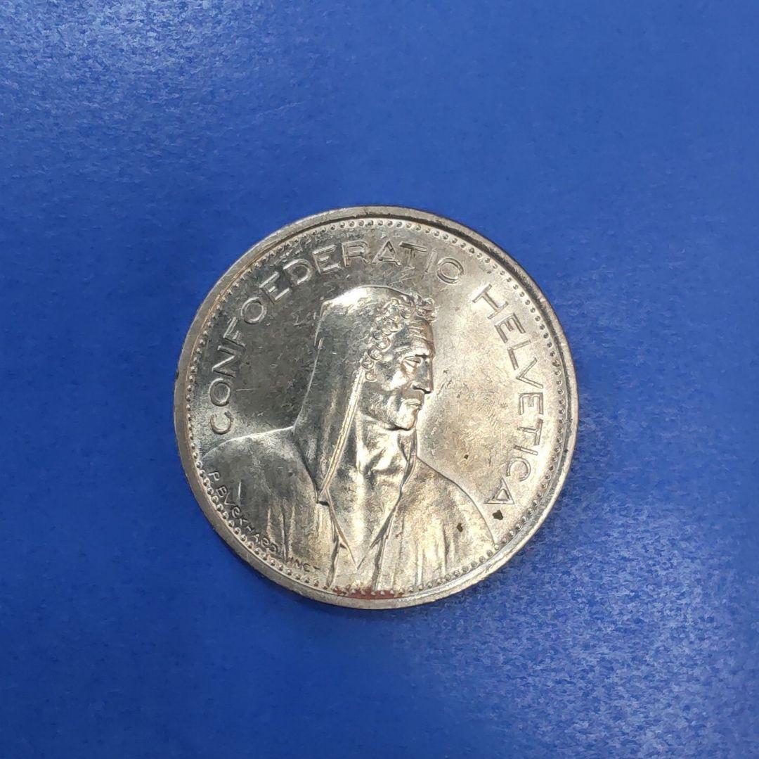 スイス　フラン　硬貨　銀貨 スイスフラン 2フラン硬貨 1968年 - メルカリ