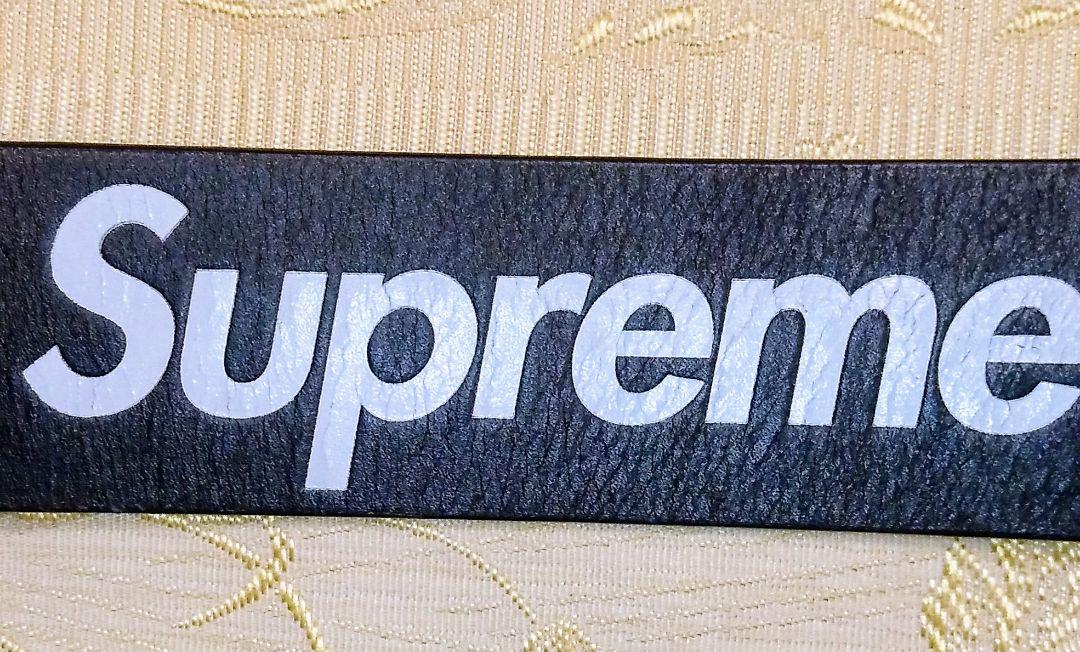 Supreme Repeat Leather Belt Black シュプリーム