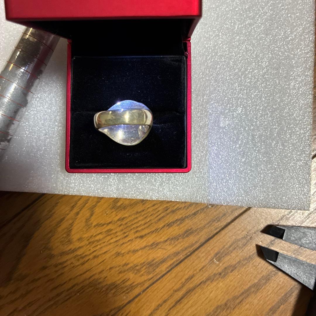 ビンテージシルバーリング、クレイジーピック、シルバー刻印あり22.5号19g初期