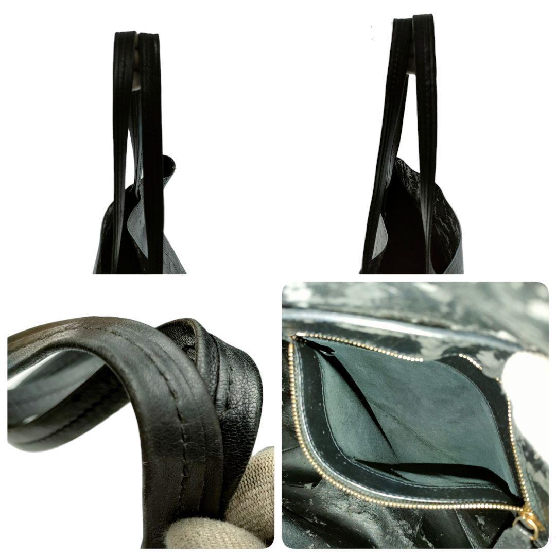 CELINE セリーヌ ホリゾンタルカバ クロコ型押し トートバッグ