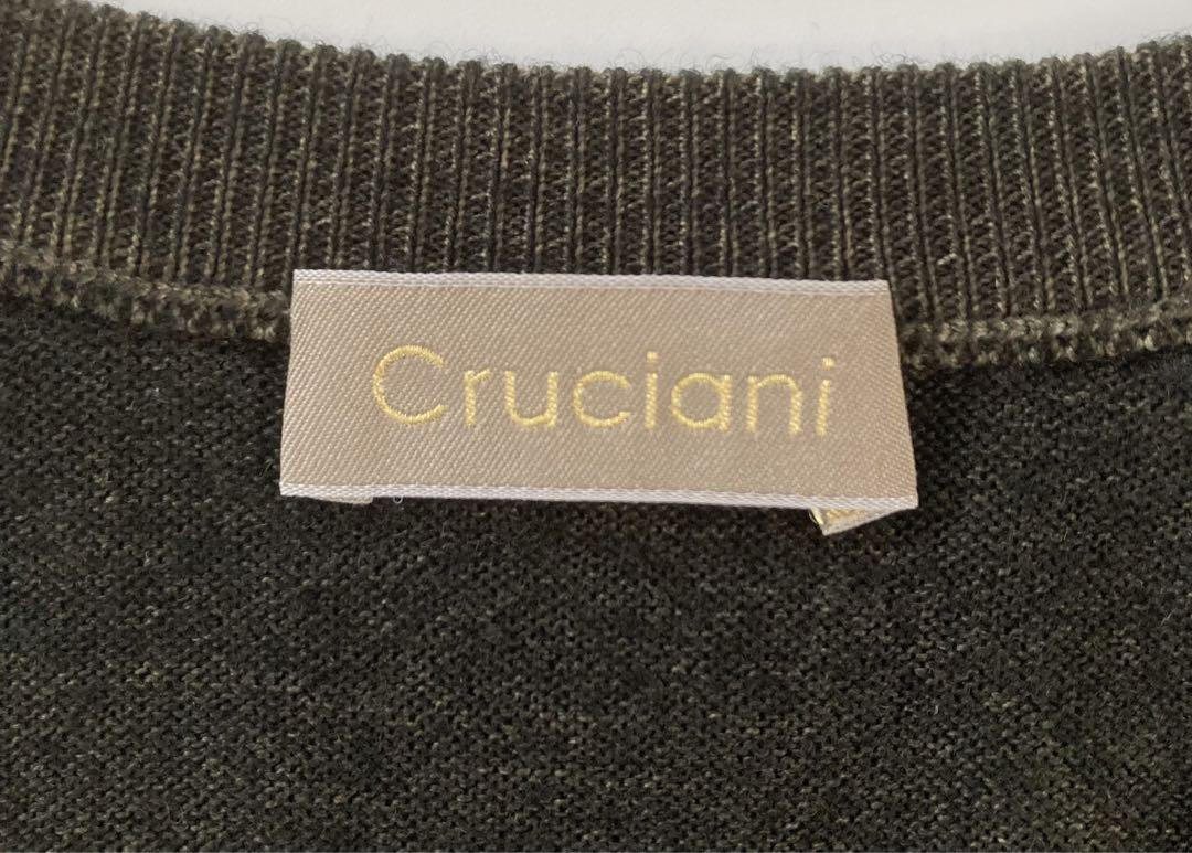 Cruciani イタリア製 Vネックニット 48 ブラウン