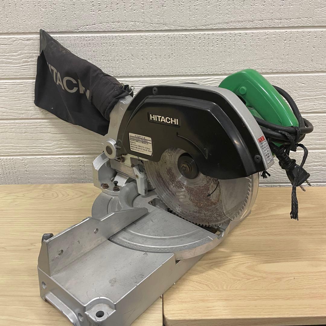 動作 済 日立工機 卓上丸のこ C 8FC 鋸刃216mm ダストバッグ付き傷や汚れあり