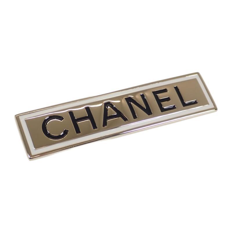 Aランク】シャネル CHANEL ロゴプレートブローチ ABA771
